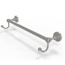 Allied Brass DT-41-18-HK-SN - Dottingham Collection 18 Inch Towel Bar with Integrated Hooks