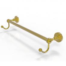 Allied Brass DT-41-24-HK-PB - Dottingham Collection 24 Inch Towel Bar with Integrated Hooks
