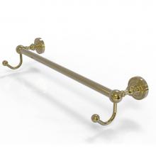 Allied Brass DT-41-24-HK-UNL - Dottingham Collection 24 Inch Towel Bar with Integrated Hooks