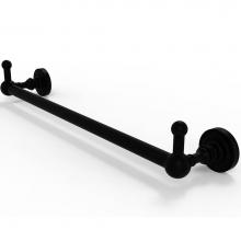 Allied Brass DT-41-24-PEG-BKM - Dottingham Collection 24 Inch Towel Bar with Integrated Hooks