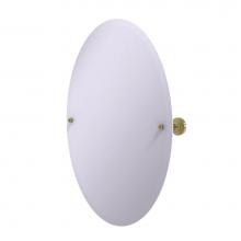 Allied Brass DT-91-UNL - Frameless Oval Tilt Mirror with Beveled Edge