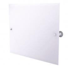Allied Brass DT-93-WHM - Frameless Landscape Rectangular Tilt Mirror with Beveled Edge