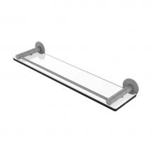 Allied Brass FR-1/22G-GYM - Fresno Collection 22 Inch Glass Shelf with Vanity Rail