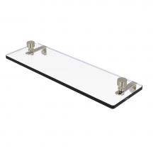Allied Brass FT-1/16-PNI - Foxtrot 16 Inch Glass Vanity Shelf with Beveled Edges