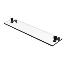 Allied Brass FT-1/22-BKM - Foxtrot 22 Inch Glass Vanity Shelf with Beveled Edges