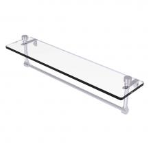 Allied Brass FT-1/22TB-SCH - Foxtrot 22 Inch Glass Vanity Shelf with Integrated Towel Bar