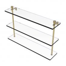 Allied Brass FT-5/22-UNL - Foxtrot Collection 22 Inch Triple Tiered Glass Shelf