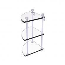 Allied Brass FT-6-PC - Foxtrot Collection Three Tier Corner Glass Shelf