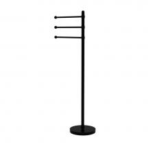 Allied Brass GLT-3-BKM - 49 Inch Towel Stand with 3 Pivoting Arms