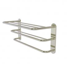 Allied Brass HTL-3-PNI - Three Tier Hotel Style Towel Shelf with Drying Rack