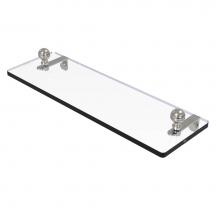 Allied Brass MA-1/16-SN - Mambo 16 Inch Glass Vanity Shelf with Beveled Edges