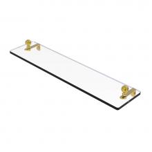 Allied Brass MA-1/22-PB - Mambo 22 Inch Glass Vanity Shelf with Beveled Edges