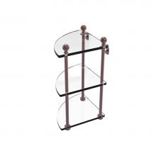 Allied Brass MA-6-CA - Mambo Collection 3 Tier Corner Glass Shelf