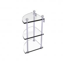 Allied Brass MA-6-SCH - Mambo Collection 3 Tier Corner Glass Shelf