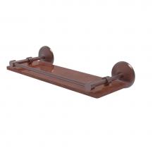Allied Brass MC-1-16-GAL-IRW-CA - Monte Carlo Collection 16 Inch Solid IPE Ironwood Shelf with Gallery Rail