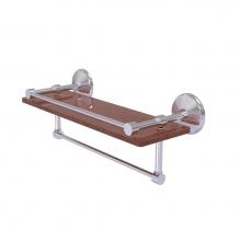 Allied Brass MC-1-16TB-GAL-IRW-SCH - Monte Carlo Collection 16 Inch IPE Ironwood Shelf with Gallery Rail and Towel Bar