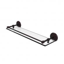 Allied Brass MC-1/22-GAL-ABZ - Monte Carlo 22 Inch Tempered Glass Shelf with Gallery Rail