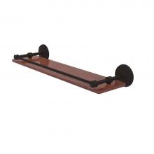 Allied Brass MC-1-22-GAL-IRW-ORB - Monte Carlo Collection 22 Inch Solid IPE Ironwood Shelf with Gallery Rail