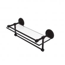 Allied Brass MC-1TB/16-GAL-ORB - 16 Inch Gallery Glass Shelf with Towel Bar