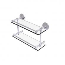 Allied Brass MC-2/16-GAL-SCH - Monte Carlo 16 Inch Double Glass Shelf with Gallery Rail