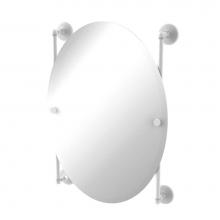 Allied Brass MC-27-91-WHM - Monte Carlo Collection Oval Frameless Rail Mounted Mirror