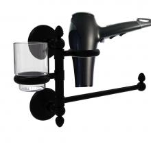 Allied Brass MC-GTBD-1-BKM - Monte Carlo Collection Hair Dryer Holder and Organizer