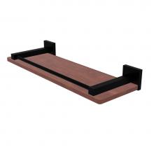 Allied Brass MT-1-16-GAL-IRW-BKM - Montero Collection 16 Inch Solid IPE Ironwood Shelf with Gallery Rail
