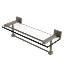 Allied Brass MT-1-16TB-GAL-ABR - Montero Collection 16 Inch Gallery Glass Shelf with Towel Bar