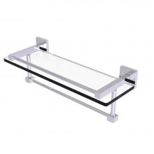 Allied Brass MT-1-16TB-GAL-PC - Montero Collection 16 Inch Gallery Glass Shelf with Towel Bar