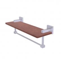 Allied Brass MT-1TB-16-IRW-SCH - Montero Collection 16 Inch Solid IPE Ironwood Shelf with Integrated Towel Bar
