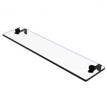 Allied Brass MT-1-22-BKM - Montero Collection 22 Inch Glass Vanity Shelf with Beveled Edges