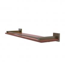 Allied Brass MT-1-22-GAL-IRW-ABR - Montero Collection 22 Inch Solid IPE Ironwood Shelf with Gallery Rail