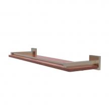 Allied Brass MT-1-22-GAL-IRW-PEW - Montero Collection 22 Inch Solid IPE Ironwood Shelf with Gallery Rail