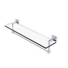 Allied Brass MT-1-22TB-SCH - Montero Collection 22 Inch Glass Vanity Shelf with Integrated Towel Bar