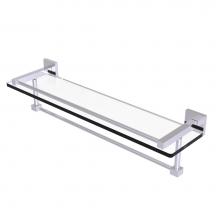 Allied Brass MT-1-22TB-GAL-SCH - Montero Collection 22 Inch Gallery Glass Shelf with Towel Bar