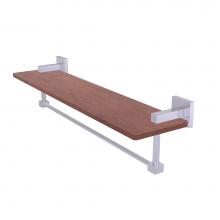 Allied Brass MT-1-22TB-IRW-SCH - Montero Collection 22 Inch Solid IPE Ironwood Shelf with Integrated Towel Bar