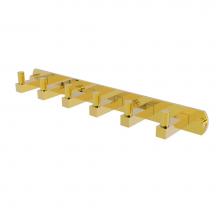 Allied Brass MT-20-6-PB - Montero Collection 6 Position Tie and Belt Rack