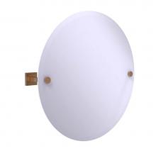 Allied Brass MT-90-BBR - Montero Collection Contemporary Frameless Round Tilt Mirror with Beveled Edge