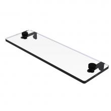 Allied Brass NS-1/16-BKM - 16 Inch Glass Vanity Shelf with Beveled Edges