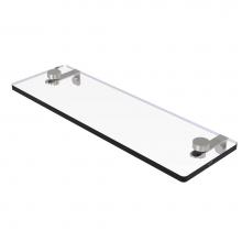 Allied Brass NS-1/16-SN - 16 Inch Glass Vanity Shelf with Beveled Edges