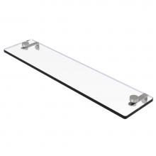 Allied Brass NS-1/22-SN - 22 Inch Glass Vanity Shelf with Beveled Edges