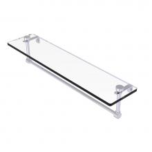Allied Brass NS-1/22TB-PC - 22 Inch Glass Vanity Shelf with Integrated Towel Bar