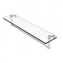 Allied Brass NS-1/22TB-SCH - 22 Inch Glass Vanity Shelf with Integrated Towel Bar