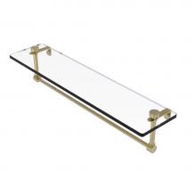 Allied Brass NS-1/22TB-UNL - 22 Inch Glass Vanity Shelf with Integrated Towel Bar