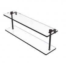 Allied Brass NS-2/22-ABZ - 22 Inch Two Tiered Glass Shelf