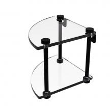 Allied Brass NS-3-BKM - Two Tier Corner Glass Shelf