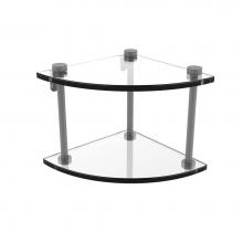 Allied Brass NS-3-GYM - Two Tier Corner Glass Shelf
