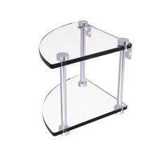 Allied Brass NS-3-SCH - Two Tier Corner Glass Shelf