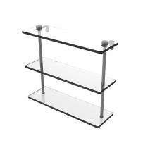 Allied Brass NS-5/16-GYM - 16 Inch Triple Tiered Glass Shelf