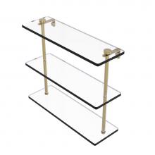 Allied Brass NS-5/16-UNL - 16 Inch Triple Tiered Glass Shelf